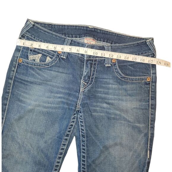 True Religion Women's Embroidered Becky Bootcut Blue Jeans 31 - Picture 11 of 16
